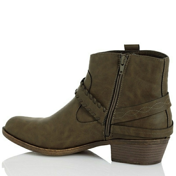 New! XOXO Western Ankle Boots Booties New With Box - Picture 2 of 7